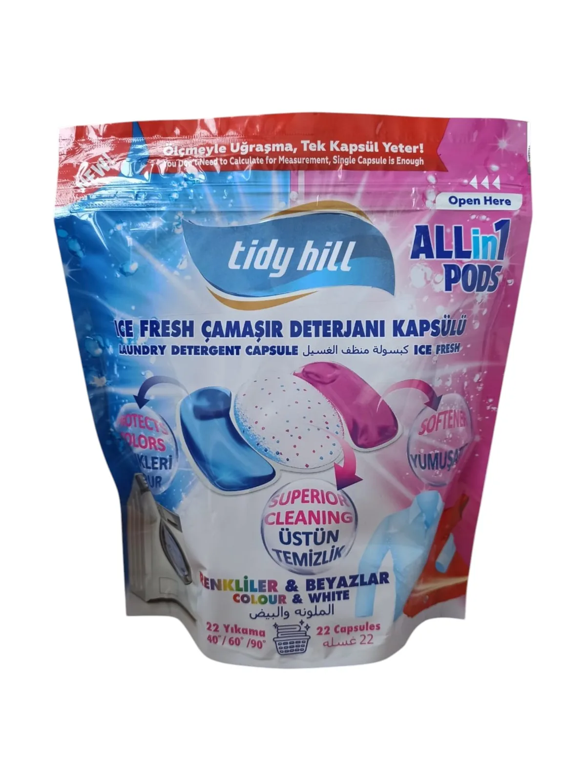 TidyHill All-in-1 Waschmittel Pods – Ice Fresh | Großhandel & Private Label Herstellung